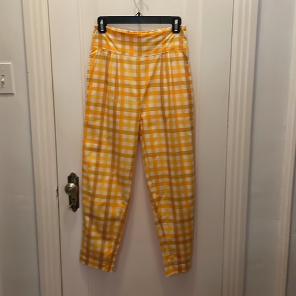 Like new! Anthropologie S/W/F gingham tapered pants - Picture 3 of 8